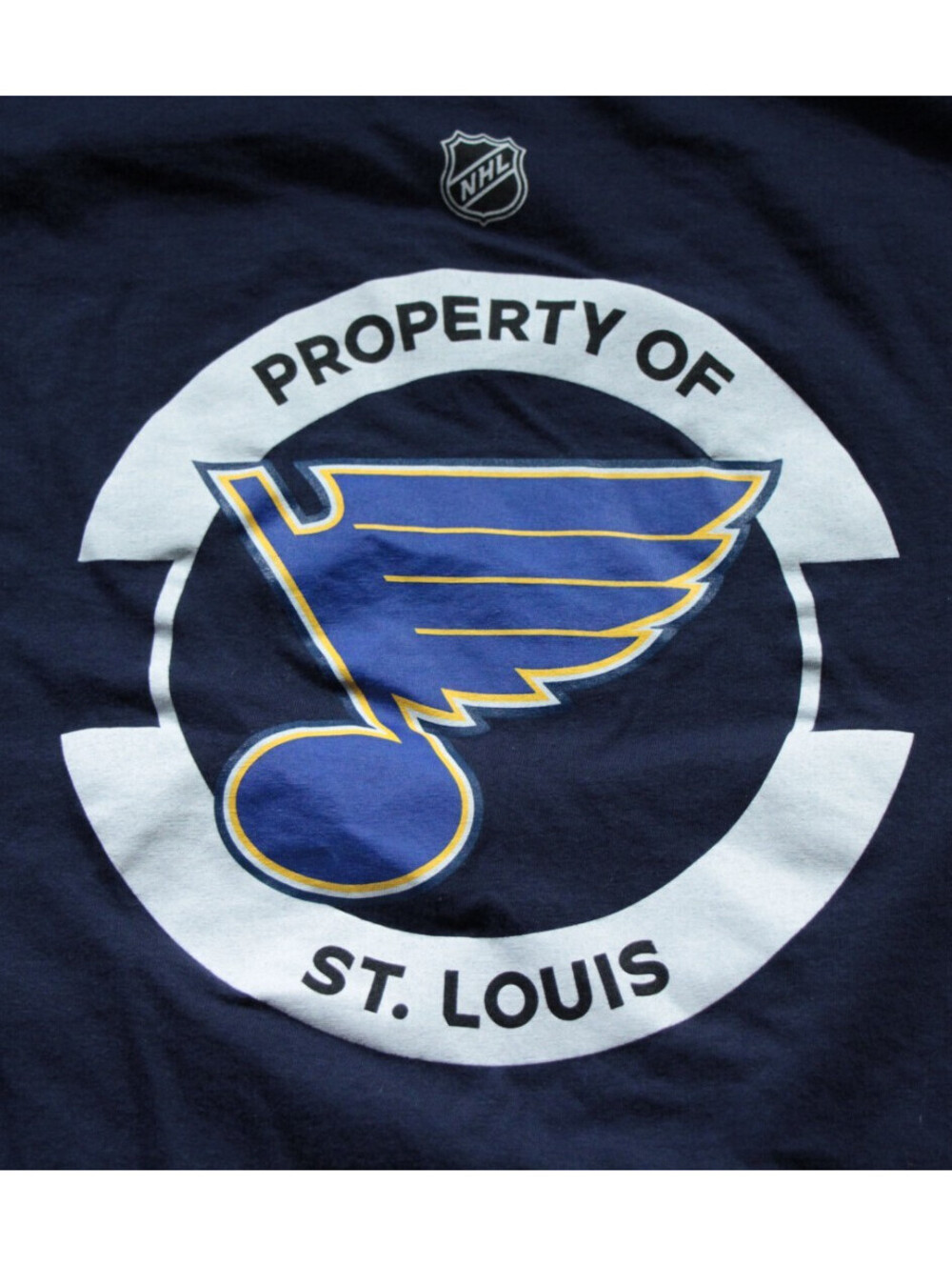 Property of St. Louis Blues Fanatics Pro T-Shirt L NHL Shirt Hockey